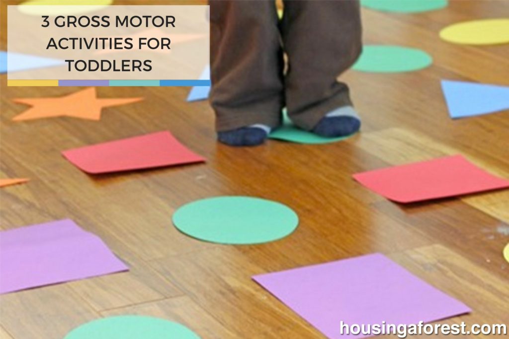 shape hopscotch for gross motor activities